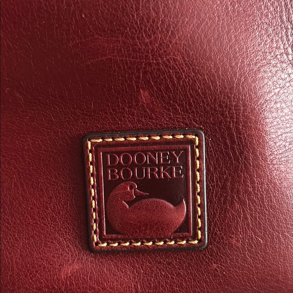 Dooney & Bourke Burgundy Leather Shoulder Bag - Picture 2 of 9